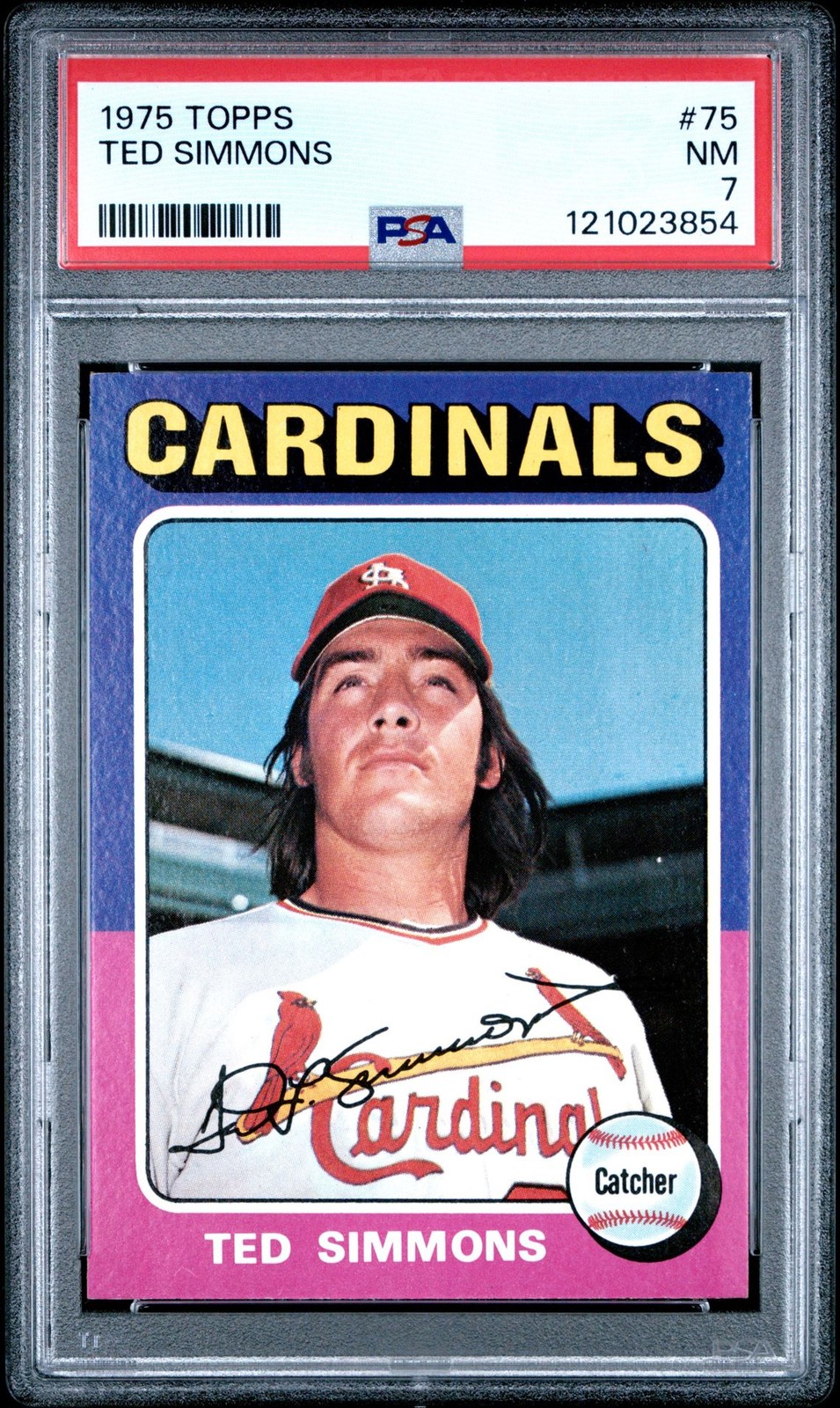 1975 Topps TED SIMMONS #75 PSA 7 NM