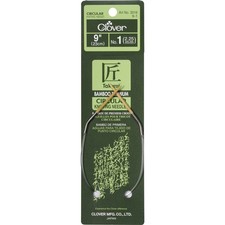 Clover Takumi Bamboo Circular Knitting Needles 9"-Size 1/2.25mm
