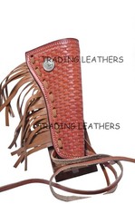 Holster Leather Gun Revolver Western Pistol Cowboy Hand Tooled Brown