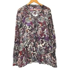 Lucky Brand Women Long Sleeve Tunic Blouse 1X Boho Peasant Festival Fairy Forest