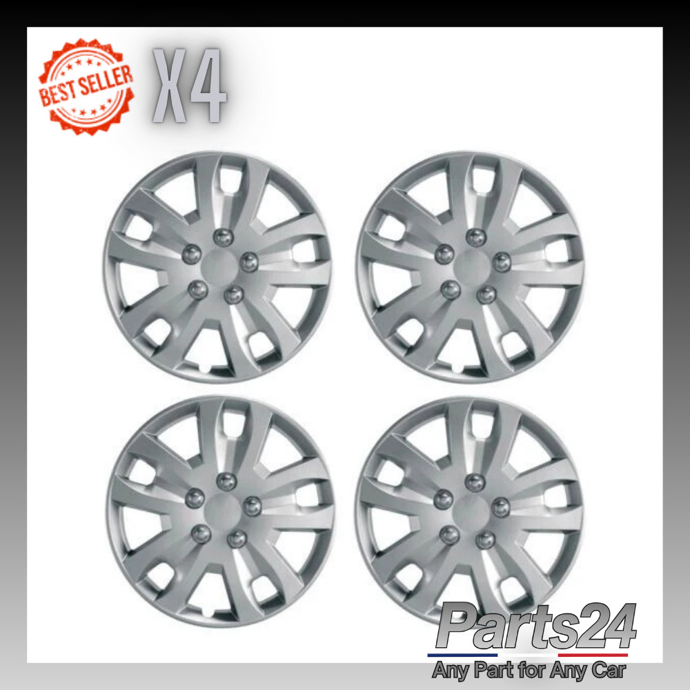 Set of 4 Wheel Trims / Hub Caps 14"" Covers fits fits Peugeot 106 107 206 207