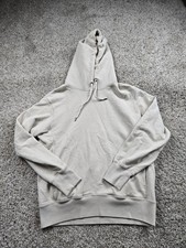 Uniqlo Hoodie Mens Medium Beige Pullover Sweatshirt Pocket Casual Long Sleeve