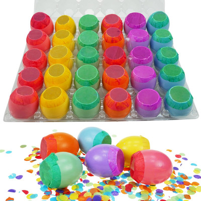 Set of 30Pcs Easter Confetti Eggs Cascarones, Explosion Eggs with Confetti Insid