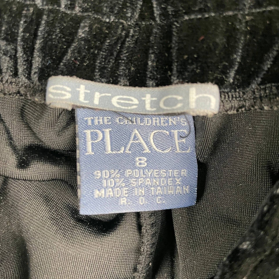 Maxi Falda The Childrens Place Elastizada Terciopelo Negro Cintura Elástica Abertura Trasera Talla 8 Foto 4 de 4