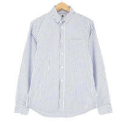 NN07 Herren Hemd No Nationality Sixten Gestreifte Baumwolle Vy1 GRÖSSE S