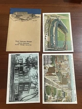 Vintage Wrigley Field Chicago Cubs Baseball Postcard + Others union station