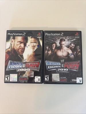 THQ WWE SmackDown vs. Raw 2009+2010 PS2 Wrestling No Manual Bundle