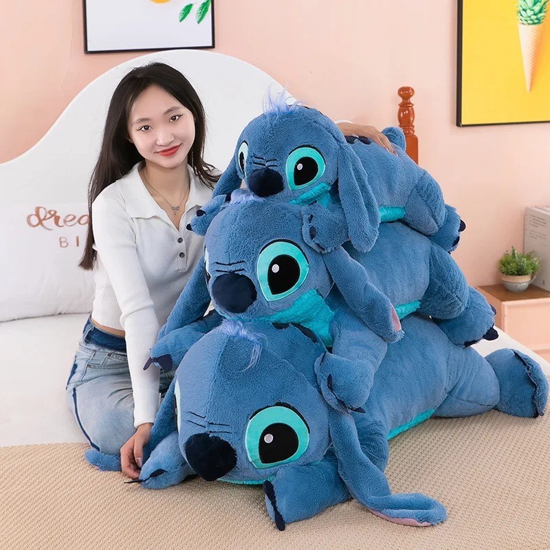 Peluche Gigante Stitch Disney 100cm Blu Morbido foto 2