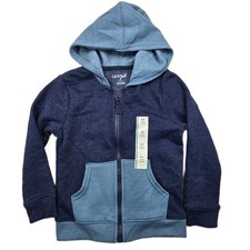 Cat  Jack Zip Up Hoodie Sweatshirt Kids 4T Toddler Navy Blue Colorblock NEW