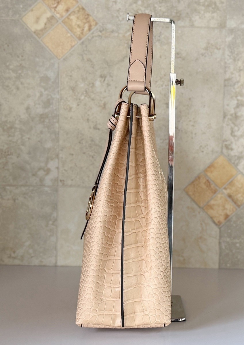 マイケルコース 35T1GV9L3L トートバッグ ベージュ  Michael Kors Joan Slouchy 大容量 Michael Kors Joan Large Hobo Shoulder Bag Wallet in Buff Embossed