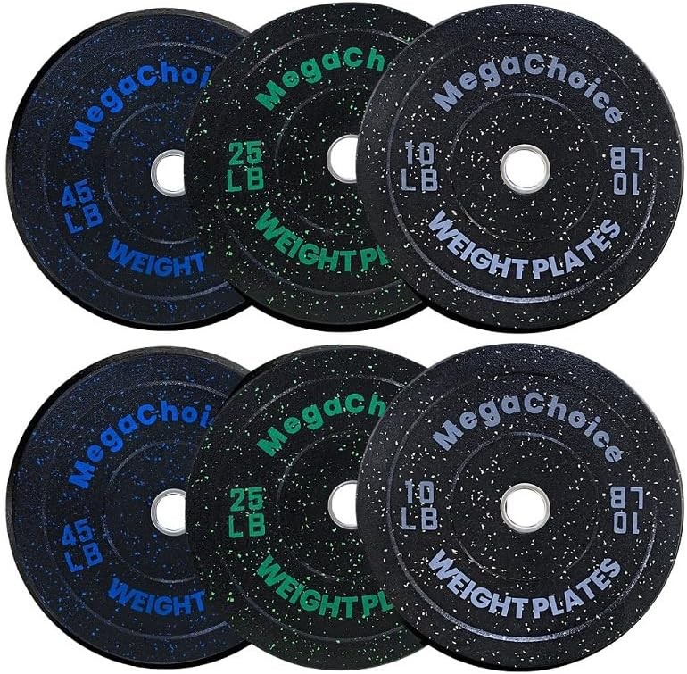 2" Bumper Plates High Bounce Olympi Weight Plate Set Barbell Plate for Home Gym