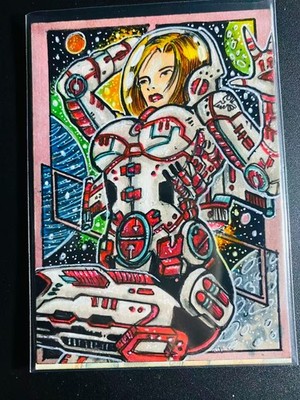 T. Breyer Unique Galaxy Girls 1/1 Origin Sketch Card by Michael N. Venzon