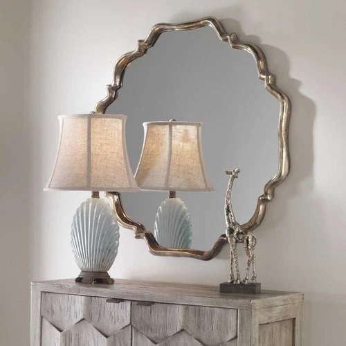 UTTERMOST 12849 VALENTIA MIRROR PLATED OXIDIZED SILVER RUST GRAY WASH DECOR - Picture 1 of 3