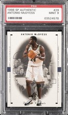 1998 SP AUTHENTIC #29 ANTONIO MCDYESS PSA 9