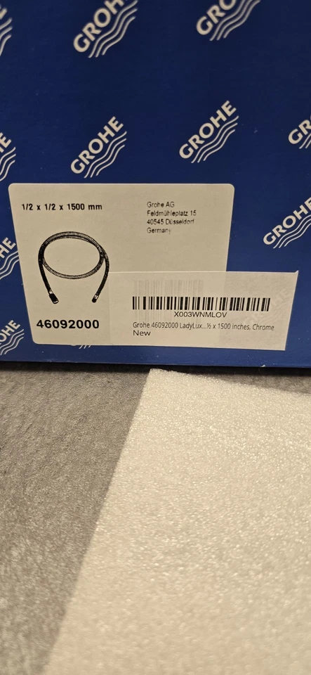 Brand new Grohe 46092000 ladylux  replacement hose, 1/2x1/2x1500 mm. Chrome.  - Image 4 of 4