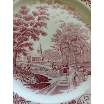 Royal Tudorware Staffordshire  Olde England  dinner plate 10 inch . No chips.
