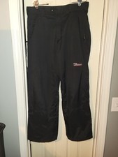 Spyder Mens Wide Straight Leg Zipped Hook and Eye Textured Snow Pants Size L