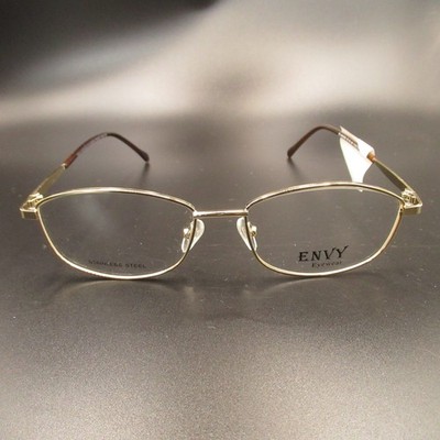 ENVY Eyewear EE-AMANDA Gold Stainless Steel Eyeglass Frames 52-16-140 Unisex