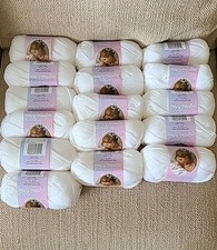 Mary Maxim Baby Soft Acrylic Baby Yarn White Lot Of 16