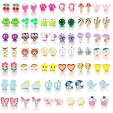 24/30/Pairs Cute Funny Hypoallergenic Stud Earrings Set for Women Sensitive 40