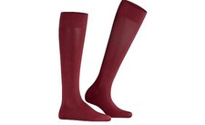 Image of Falke Cotton Touch Knee High Socks Barolo Burgundy EU 35-38 UK 2.5-5 New