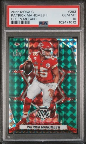 2022 Mosaic Patrick Mahomes II Green Mosaic #293 PSA 10 💎