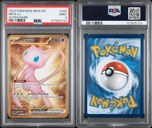 Pokémon TCG Mew EX 205/165 Scarlet & Violet 151 Hyper Rare Gold PSA 9
