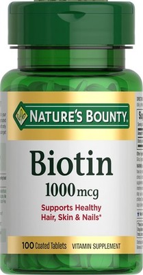 Biotin Supplement 100 Count Supports Healthy Hair Skin Nails Cellular Energy