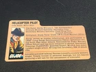 gi joe lot File Card 1983 Wild Bill Great Condition Clean Card