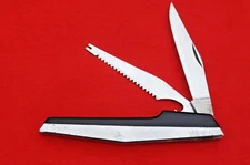 VINTAGE  Vernco Hi-CV LARGE FISHING Knife Hand - Honed Stainless Japan 2 BLADE