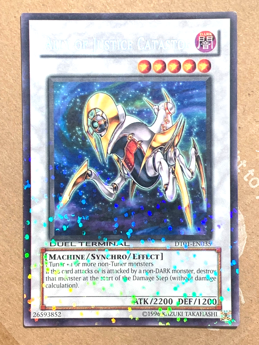 yugioh Ally of Justice Catastor - DT01-EN035 Rare Parallel NEAR MINT