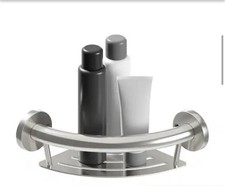 HEALTHCRAFT PLUS 9.5 in. Concealed Screw Grab Bar Corner Shelf, ADA Compliant