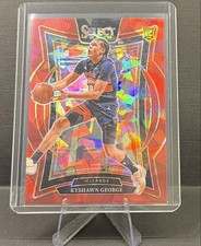 2024-25 Panini Select - Concourse Kyshawn George #85 Red Cracked Ice Prizm (RC)