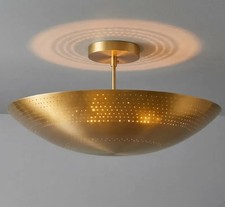 Modern Brass Dome Pendant Chandelier Minimalist Kitchen Island Lighting