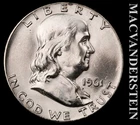 1961 Franklin Half Dollar- Choice Gem Brilliant Uncirculated+++ Luster #K576