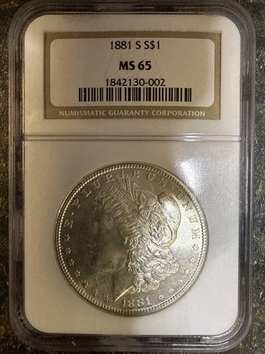 1881 S Morgan Silver Dollar NGC MS-65