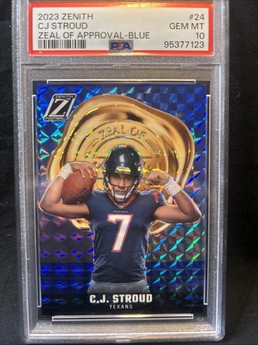 2023 Panini Zenith Zeal of Approval C.J. Stroud #24 Blue (RC) PSA 10