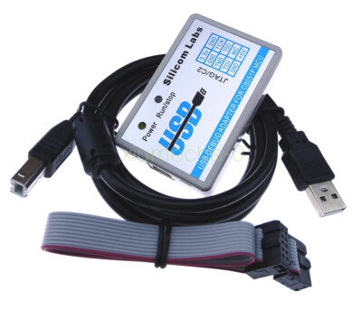 C8051F JTAG/C2 Mode MCU Emulator U-EC6 USB Debug Adapter Downloader + Cable NEW