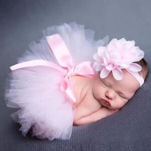 Newborn Baby Girls Boys Costume Photo Photography Prop Outfits Skirt+Headband o