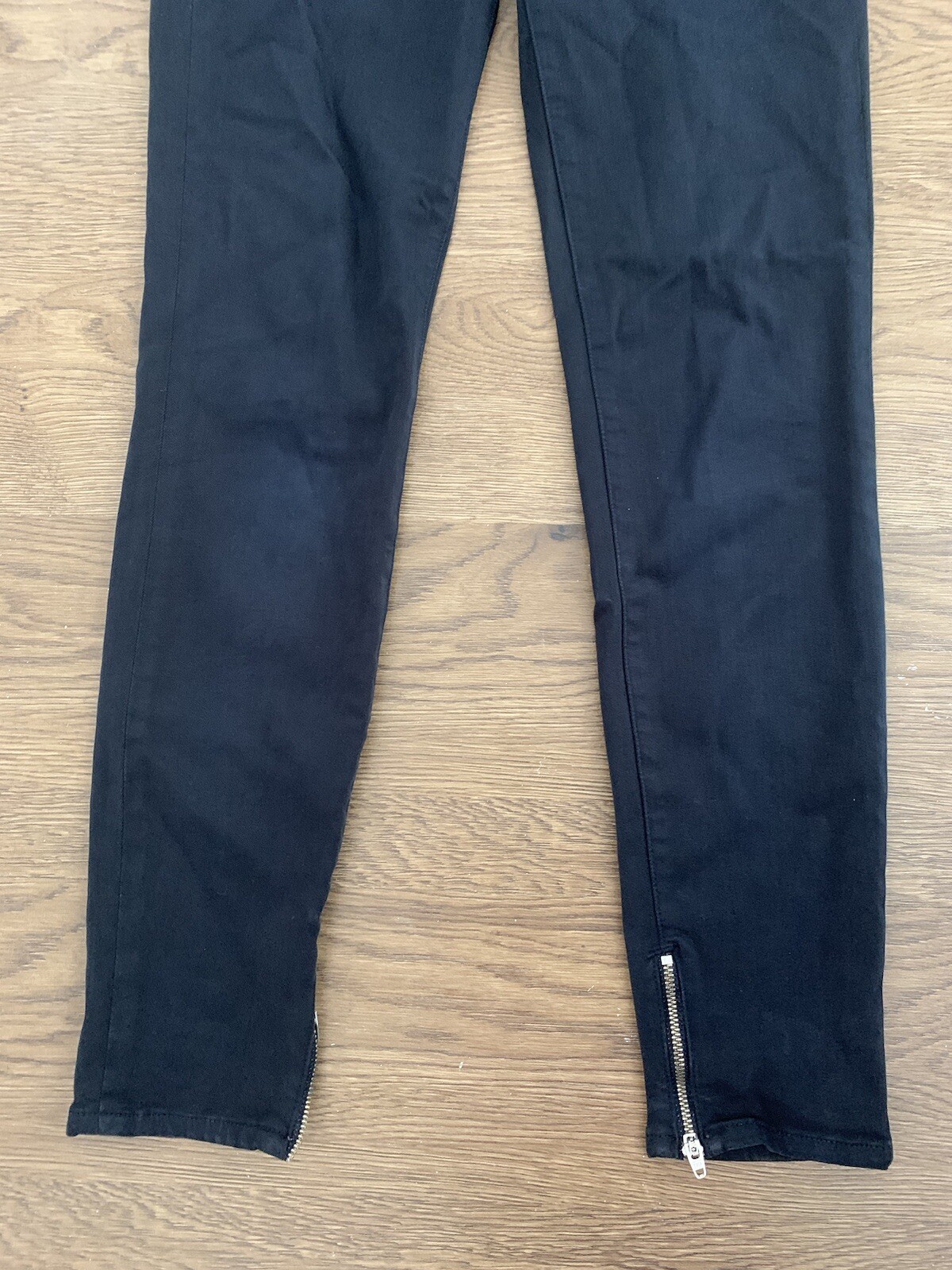 J BRAND FOR TRILOGY Blue Black Mid Rise Cropped Skinny Jean W26 UK