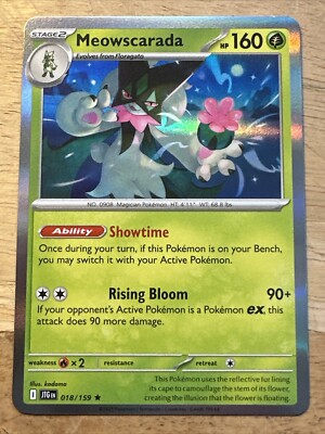 meowscarada pokemon card value Pokmon TCG Cards for sale holofoil pattern or surface detail) Meowscarada ex 015/193 - Paldea