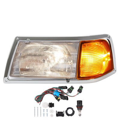 Headlight & Corner Light For Peterbilt 375 385 w/Wire Harness & Bulb Driver Side