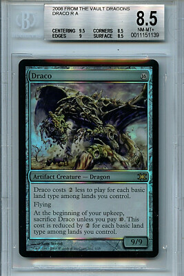 MTG Draco BGS 8.5 NM/MT+ FTV Dragons Magic Foil Amricons