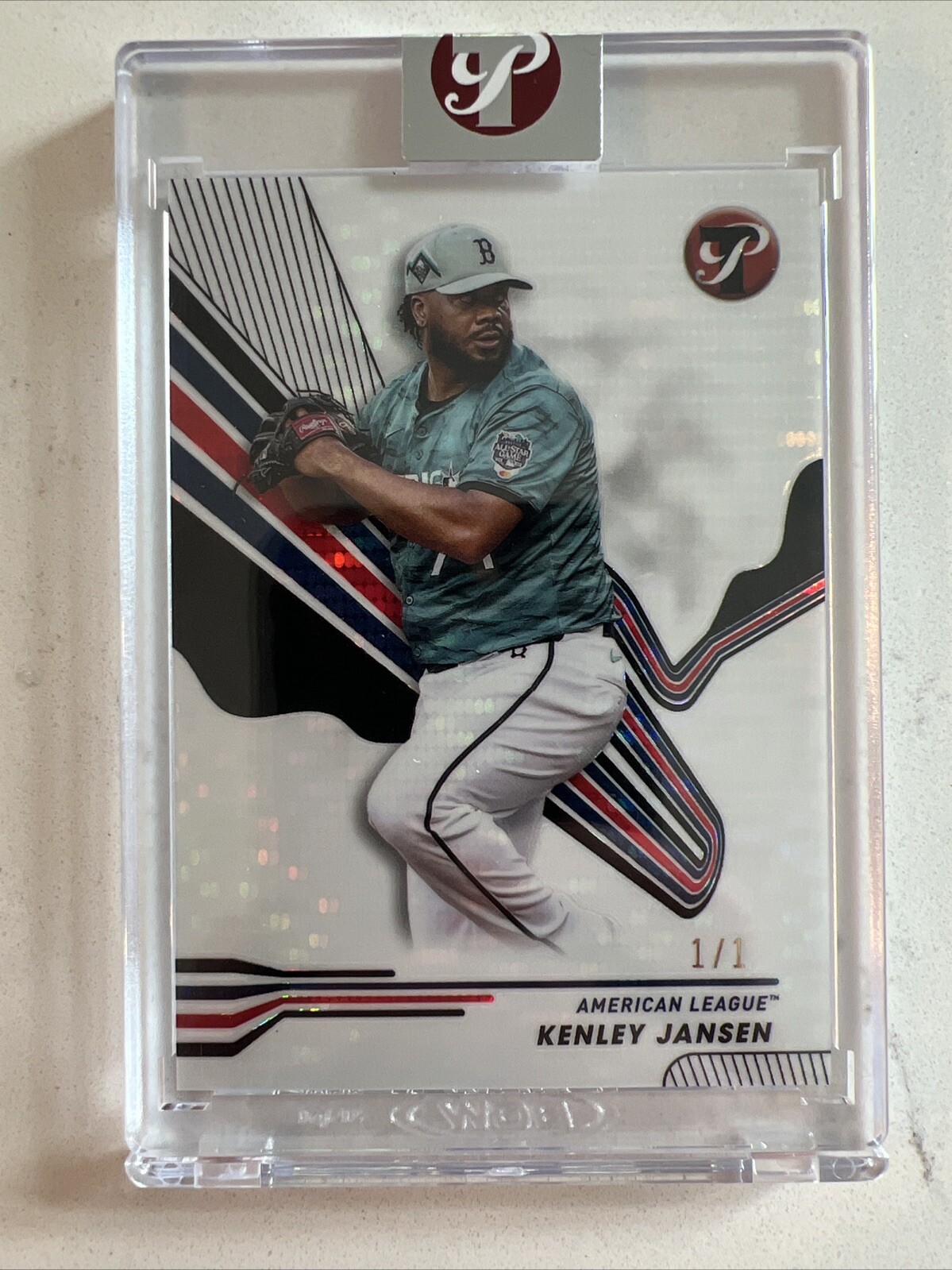 2024 Topps Pristine KENLEY JANSEN Encased Pristine Black Refractor 1/1 Red Sox