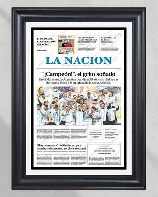 2024 Argentina Copa America Champions 'Un campeon inolvidable' - Framed Newspape