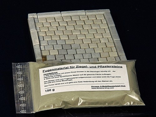 600 Keramik Pflastersteine Granit quadratisch, Kopfsteinpflaster, 1:35 - Bild 3 von 3