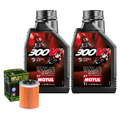 Set Service Öl Motul 300V2 10W50 Für Can-Am� 500 Outlander Efi Dps � 2013>2014