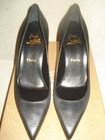 100% AUTHENTIC NEW WOMEN LOUBOUTIN MASCA 85 BLACK LEATHER HEELS/PUMPS US 9.5 — photo 5