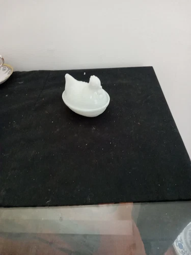 Vintage Hazel Atlas Milk Glass Hen On Nest Covered Dish