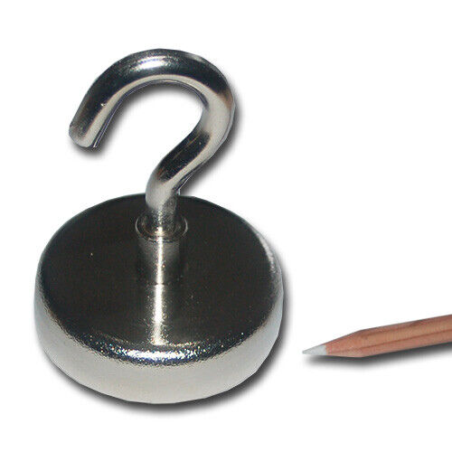 NEODYM MAGNETE MIT HAKEN ✅ ÖSE Ø10-75mm STARKE HAFTKRAFT HAKENMAGNET MAGNETHAKEN - Bild 24 von 25